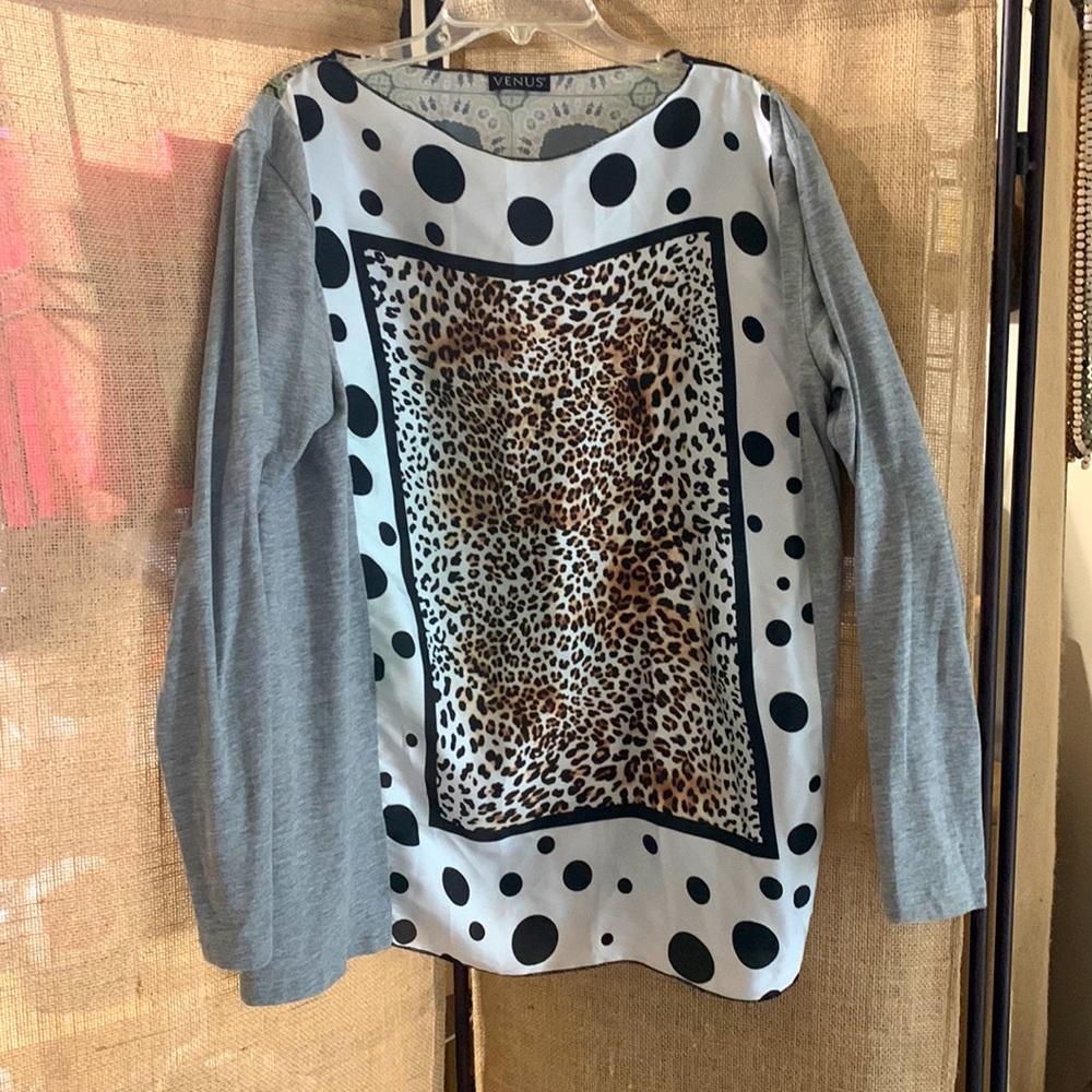 Venus Long Sleeve Patterned Top